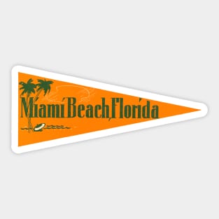 1940's Miami Beach Florida Sticker
